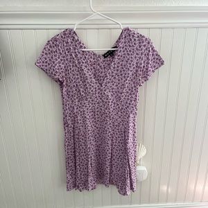 MOTEL Purple Floral Mini Dress